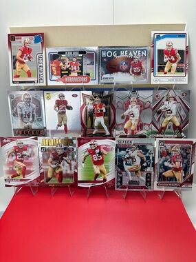 49ers Purdy/Kittle/McCaffrey w/ 4 Ricky Pearsall Rookie cards lot of 14